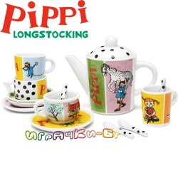 Micki Pippi Порцеланов сервиз за чай 14 части Пипи Дългото чорапче